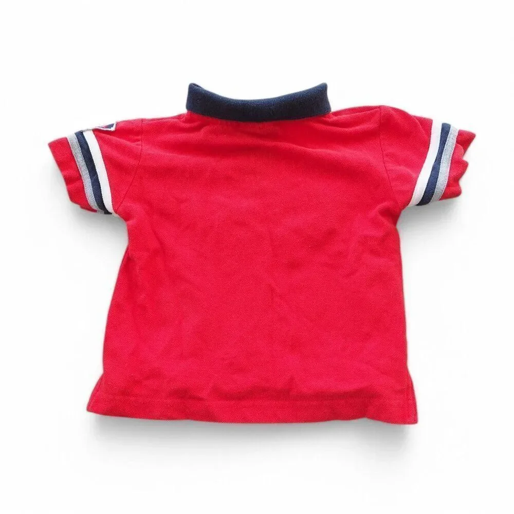 Reebok Classic Vintage 90s Y2K‎ Polo Shirt Red / White Toddler 24M